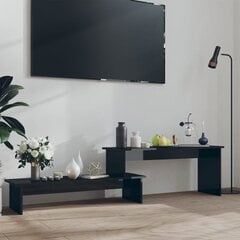 Televizoriaus spintelė, 180x30x43 cm, juoda kaina ir informacija | TV staliukai | pigu.lt