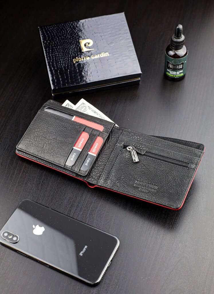 Vyriška odinė piniginė Pierre Cardin Tumble 88061, juodos spalvos kaina ir informacija | Vyriškos piniginės, kortelių dėklai | pigu.lt