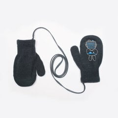 Перчатки кулачные на шнурке для детей Rak R-123, серые цена и информация | Зимняя одежда для детей | pigu.lt
