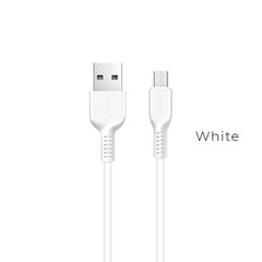 Kabelis USB A / Mirco USB Hoco X20, 1M, Laadimisjuhe USB B MICRO USB 2.0 laidas, baltas kaina ir informacija | Laidai telefonams | pigu.lt