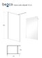 Walk-In dušo kabina Besco Eco-N Black, 90,100,110,120 x 195 cm kaina ir informacija | Dušo durys ir sienelės | pigu.lt