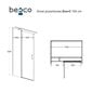 Dušo durys Besco Exo-C Black, 100,110,120 x 190 cm kaina ir informacija | Dušo durys ir sienelės | pigu.lt