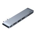 Šakotuvas 6-in-1 UGREEN CM380 USB-C Hub, skirtas MacBook Air / Pro, pilkas