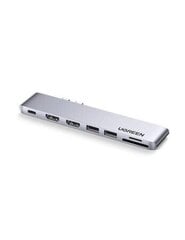 Адаптер 7-в-2 UGREEN CM356 USB-C Hub для MacBook Air / Pro, серый цена и информация | Адаптеры, USB-разветвители | pigu.lt