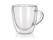 Dvigubo stiklo puodelis su lėkštute, 80 ml kaina ir informacija | Taurės, puodeliai, ąsočiai | pigu.lt