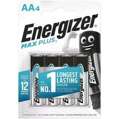 Energizer элементы Max Plus LR6 AA, 4 шт цена и информация | Батарейки | pigu.lt