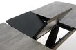 Išskleidžiamas stalas Halmar Vinston, pilkas/juodas цена и информация | Virtuvės ir valgomojo stalai, staliukai | pigu.lt