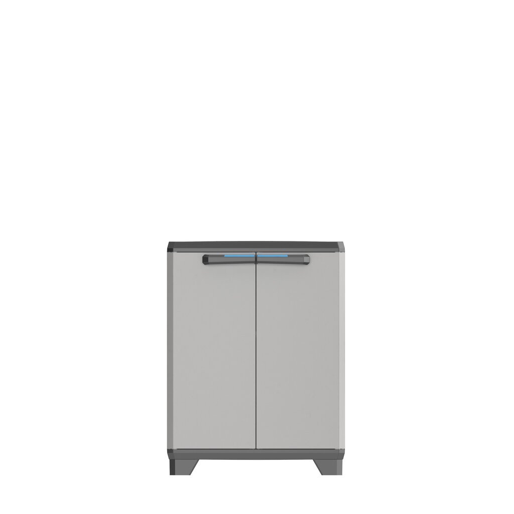 Spintelė Linear Base Cabinet, juoda/balta kaina ir informacija | Komodos | pigu.lt