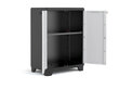 Spintelė Linear Base Cabinet, juoda/balta kaina ir informacija | Komodos | pigu.lt