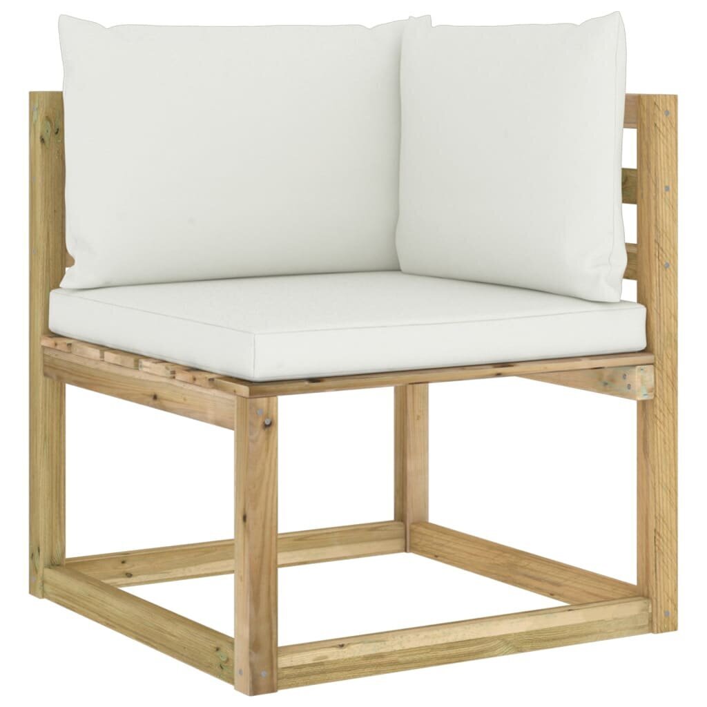 Kampinės sodo sofos su pagalvėlėmis, 2 vnt, rudos kaina ir informacija | Lauko kėdės, foteliai, pufai | pigu.lt