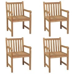 Sodo kėdės su taupe spalvos pagalvėlėmis, 4 vnt, rudos kaina ir informacija | Lauko kėdės, foteliai, pufai | pigu.lt