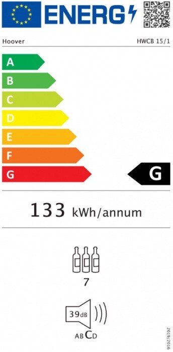 Hoover HWCB 15/1 kaina ir informacija | Vyno šaldytuvai | pigu.lt