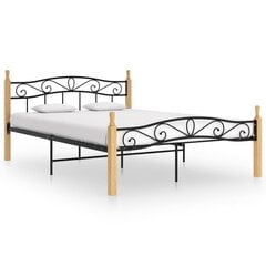 Кровать, металлическая, черная, 140 x 200 см цена и информация | Кровати | pigu.lt