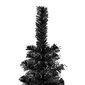 Siaura Kalėdų eglutė, juodos spalvos, 210 cm цена и информация | Eglutės, vainikai, stovai | pigu.lt