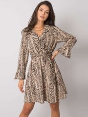 Платье бежевого цвета цвета хаки с камуфляжным принтом цена и информация | Платья | pigu.lt