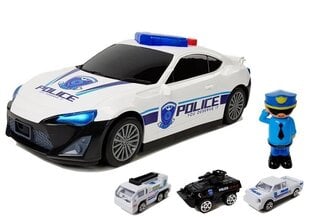 Policijos automobilis 2in1 su mažais automobiliukais цена и информация | Игрушки для мальчиков | pigu.lt