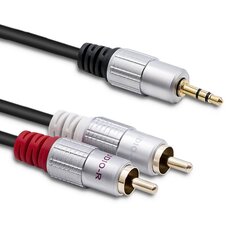 Qoltec Kabelis 2xRCA Mini Jack 3,5mm цена и информация | Кабели и провода | pigu.lt