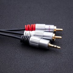 Qoltec Kabelis 2xRCA Mini Jack 3,5mm kaina ir informacija | Kabeliai ir laidai | pigu.lt