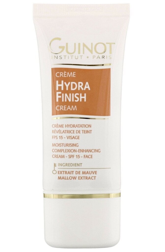 Atspalvį suteikiantis drėkinamasis veido kremas Guinot Hydra Finish SPF15 30 ml цена и информация | Veido kremai | pigu.lt