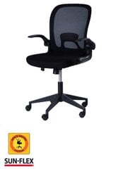 Reguliuojamo aukščio kėdė SUN-FLEX®HIDEAWAY, juodos spalvos kaina ir informacija | Biuro kėdės | pigu.lt