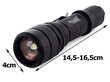 Bailong Tactical USB LED žibintuvėlis CREE XM-L3-U3 kaina ir informacija | Žibintai ir prožektoriai | pigu.lt