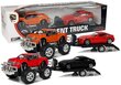 Automobilių rinkinys su Monster Truck, raudonas kaina ir informacija | Žaislai berniukams | pigu.lt