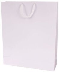 Dovanų maišelis, 44x37x10.5 cm, baltas kaina ir informacija | Dovanų pakavimo priemonės | pigu.lt