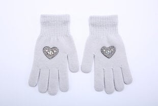 Перчатки для девочек Rak R-169, серые цена и информация | Зимняя одежда для детей | pigu.lt