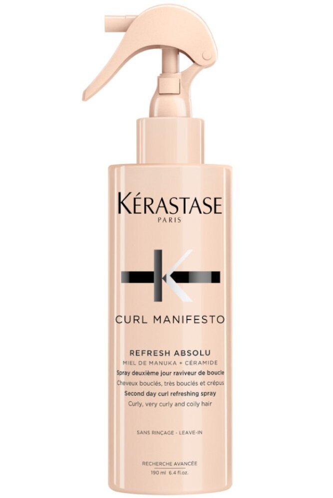 Gaivinamasis garbanotų plaukų purškiklis Kérastase Curl Manifesto, 190 ml kaina ir informacija | Plaukų formavimo priemonės | pigu.lt