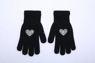 Перчатки для девочек Rak R-169, черные цена и информация | Зимняя одежда для детей | pigu.lt