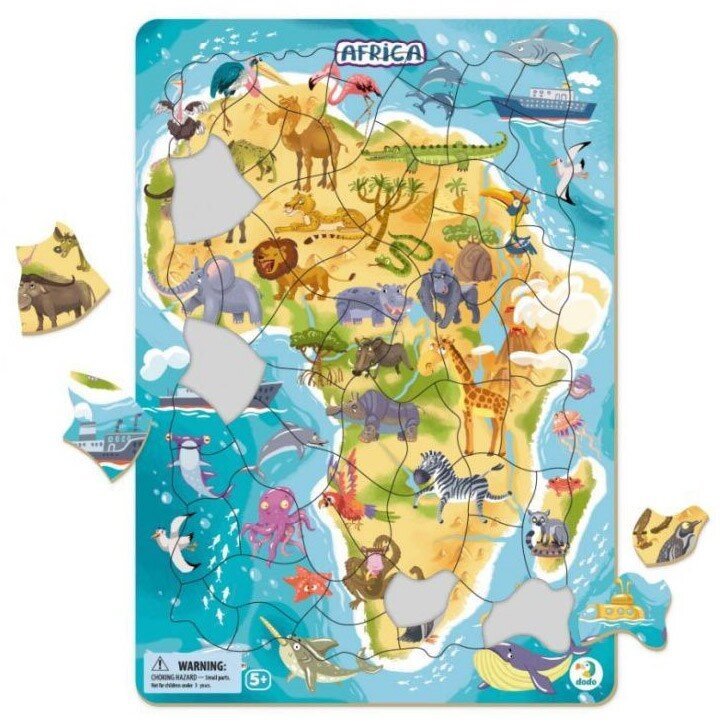 Dėlionė su rėmeliu Dodo Afrika, 53 d. kaina ir informacija | Dėlionės (puzzle) | pigu.lt