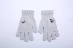 Перчатки для девочек Rak R-168, серые цена и информация | Зимняя одежда для детей | pigu.lt