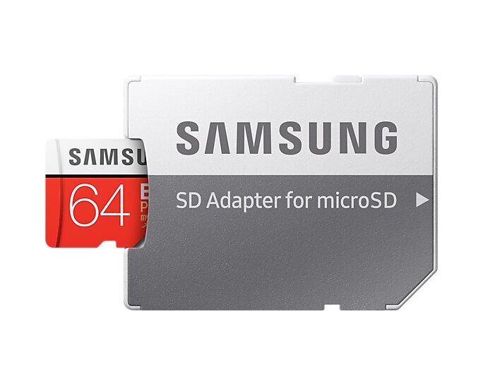 Samsung MB-MC64HA/APC Evo Plus Micro SD Card 64GB (+SD adapteris) kaina ir informacija | Atminties kortelės telefonams | pigu.lt