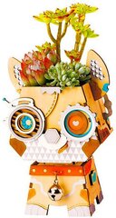 Деревянный 3D пазл - цветочный горшок Robotime Dog цена и информация | Конструкторы и кубики | pigu.lt
