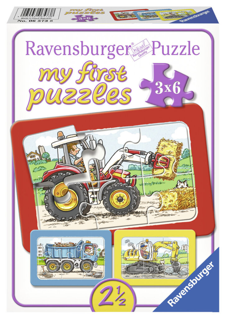 Dėlionė Ravensburger My first puzzle, 3 x 6 kaina ir informacija | Dėlionės (puzzle) | pigu.lt