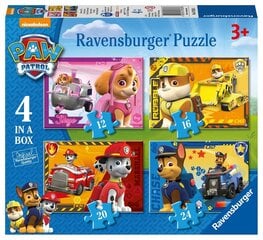 Dėlionė Ravensburger 4 dėlionės Paw Patrol (Šunyčiai Patruliai) kaina ir informacija | Dėlionės (puzzle) | pigu.lt