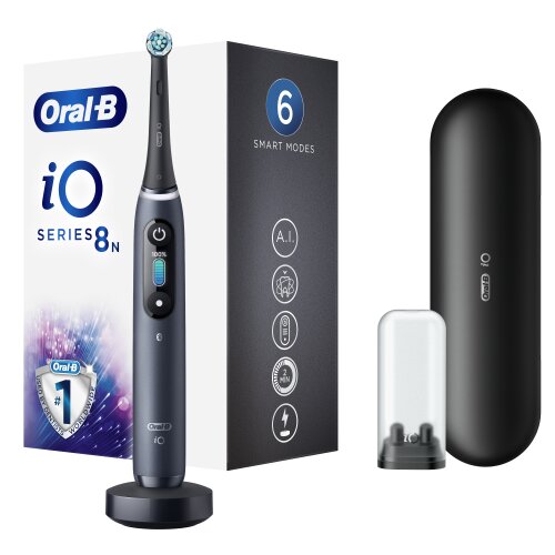 Oral-B iO8 Series Black Onyx kaina ir informacija | Elektriniai dantų šepetėliai | pigu.lt