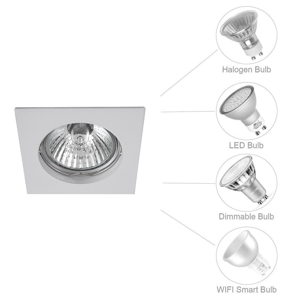 Įleidžiamas šviestuvas G.LUX BS-3159 matinio chromo kaina ir informacija | Įmontuojami šviestuvai, LED panelės | pigu.lt