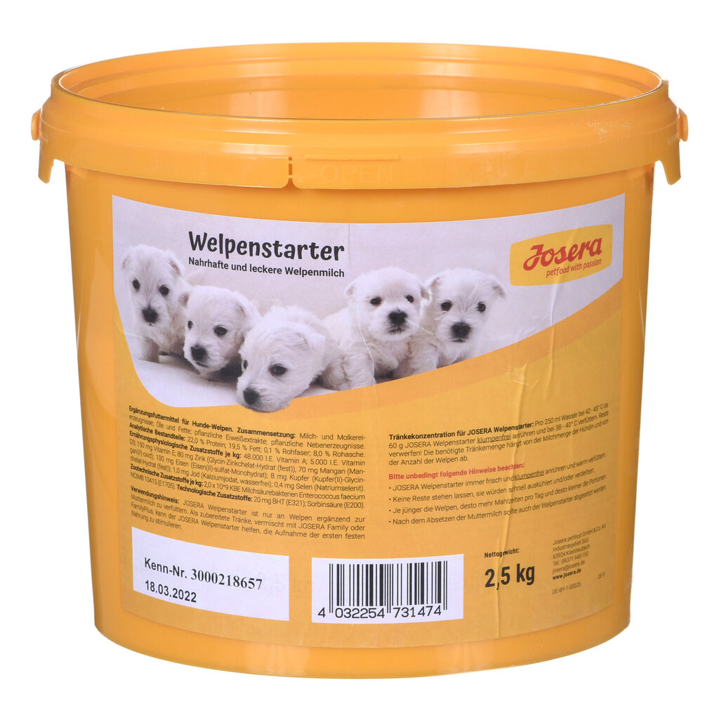 Josera Welpenstarter jauniems šuniukams, 2,5 kg kaina ir informacija | Sausas maistas šunims | pigu.lt
