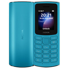 Nokia 105 4G Dual SIM Blue kaina ir informacija | Mobilieji telefonai | pigu.lt
