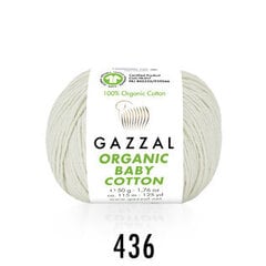 Siūlai Gazzal Organic Baby Cotton 436, 50 g, 115 m. kaina ir informacija | Mezgimui | pigu.lt