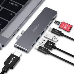 Многофункциональная док-станция Choetech HUB для Apple MacBook Pro USB Typ C 7in2 100W Thunderbolt 3, серый (HUB-M14) цена и информация | Адаптеры, USB-разветвители | pigu.lt