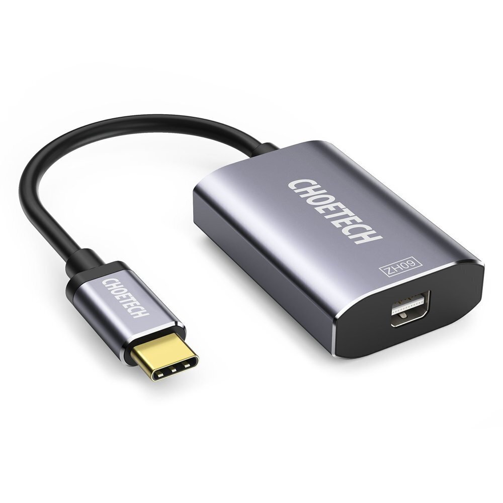 Adapteris Choetech Unidirectional Cable Adapter from USB Type C to Mini DisplayPort 4K 60Hz (HUB-M06) kaina ir informacija | Adapteriai, USB šakotuvai | pigu.lt