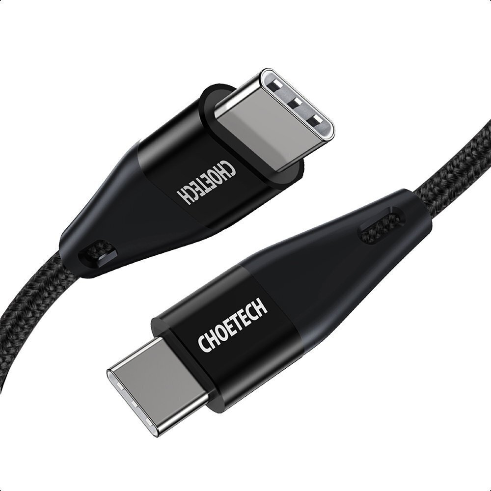 Kabelis Choetech USB Type C - USB Type C cable Power Delivery 60W 2m (XCC-1004-BK) kaina ir informacija | Laidai telefonams | pigu.lt