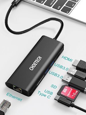 Choetech HUB-M05 цена и информация | Adapteriai, USB šakotuvai | pigu.lt