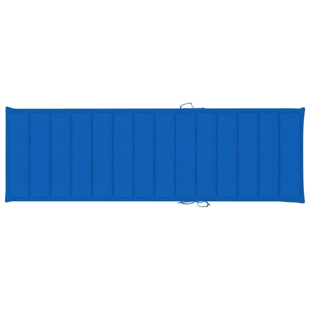 Saulės gultas su karališku mėlynu čiužinuku, rudas kaina ir informacija | Gultai | pigu.lt