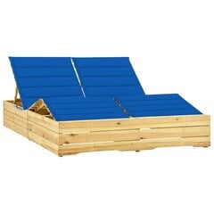 Dvivietis saulės gultas su mėlynais čiužinukais kaina ir informacija | Gultai | pigu.lt
