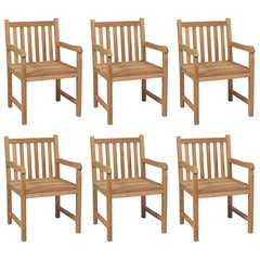 Sodo kėdės su antracito pagalvėlėmis, 6 vnt, rudos kaina ir informacija | Lauko kėdės, foteliai, pufai | pigu.lt