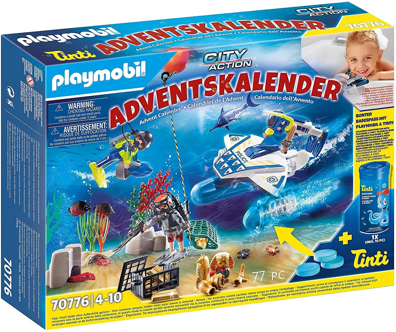 70776 PLAYMOBIL® City Action, Policijos paieškos vandneyje Advento  kalendorius kaina | pigu.lt