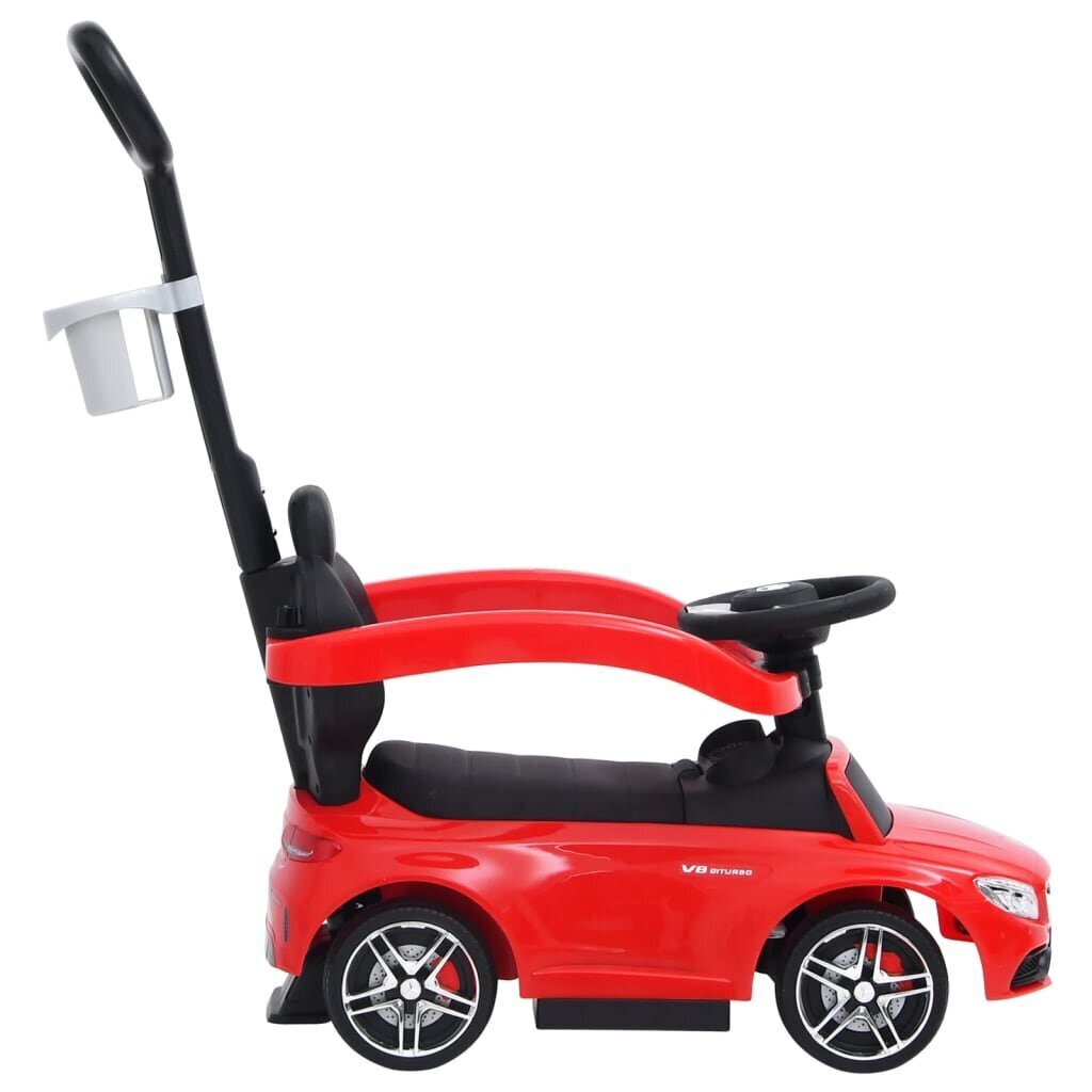 Paspiriamas vaikiškas automobilis Mercedes-Benz C63, raudonas kaina ir informacija | Žaislai kūdikiams | pigu.lt